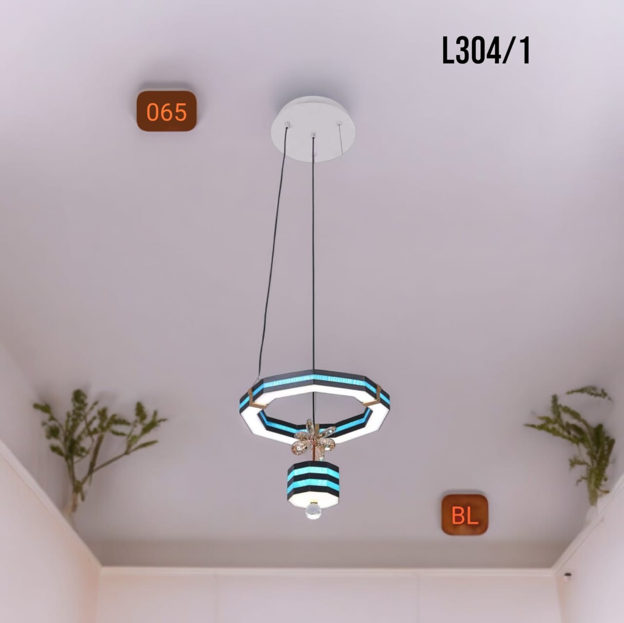 NeonHex L304/1 Pendant Chandelier – Blue Edition (BL 065)