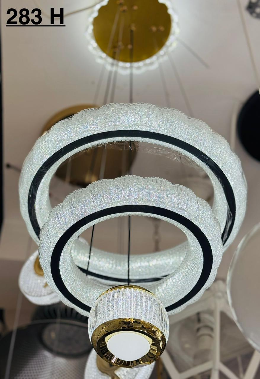 HaloLux 283H Crystal LED Ring Chandelier