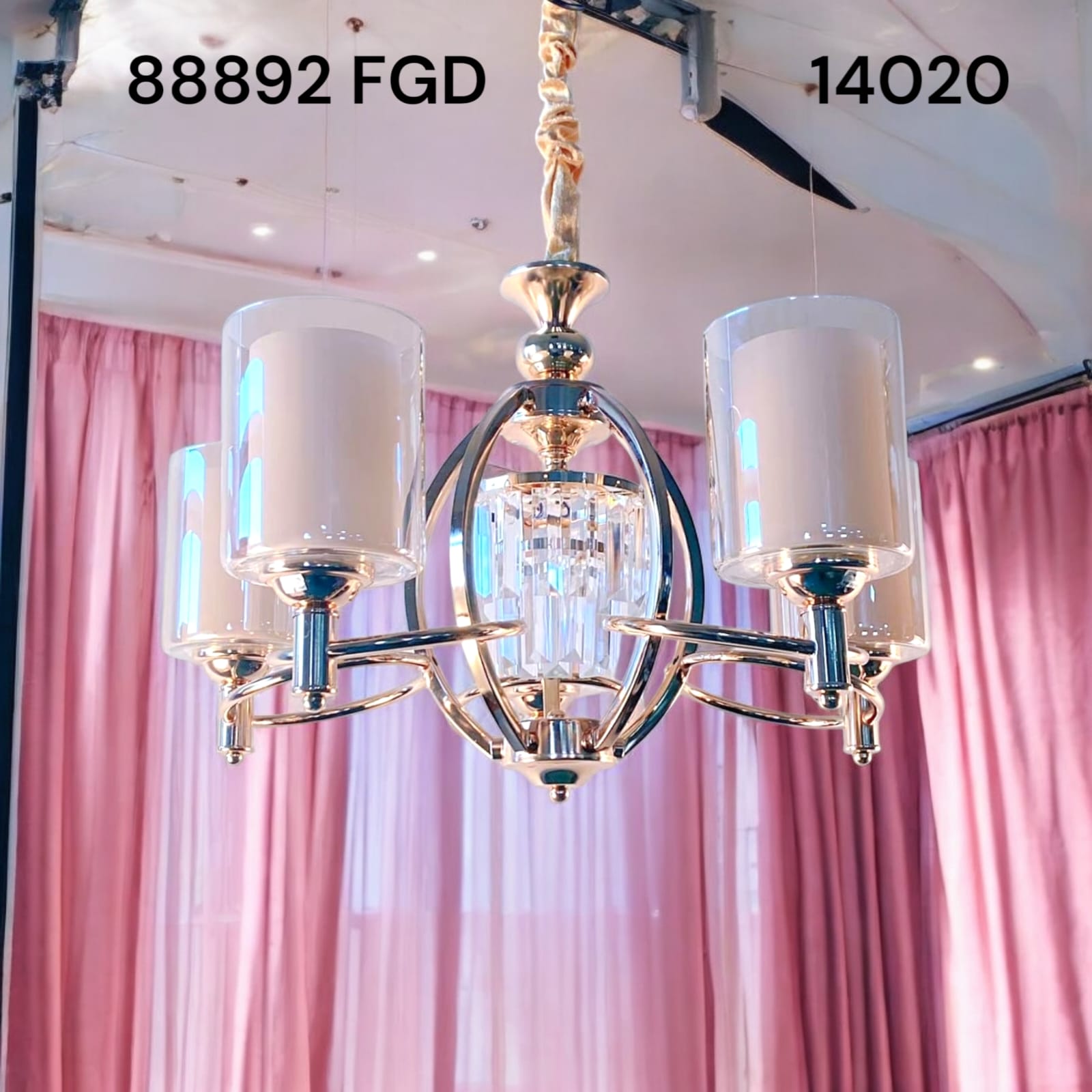 OpalSphere 88892 FGD Gold Chandelier – Model 14020