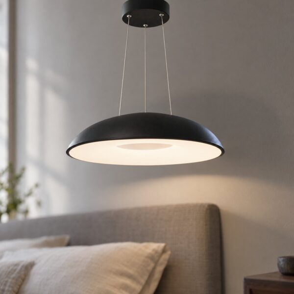 9117 Pendant Light 3CCT – Black, Ø400mm - close-up detail