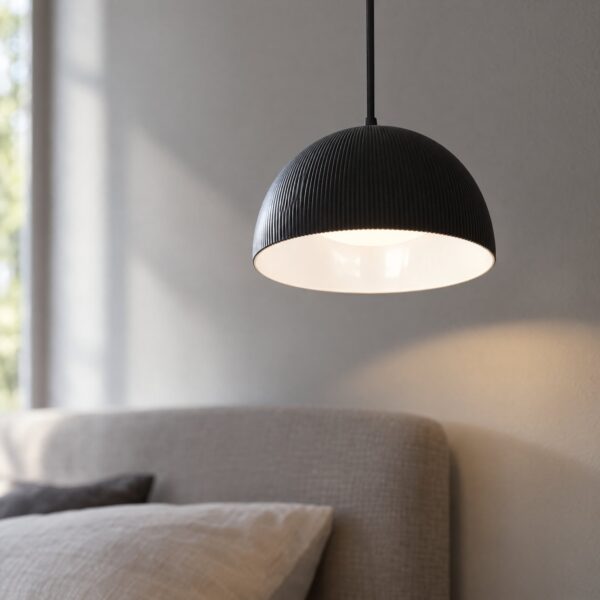 9108 Pendant Light 3CCT – Black & White, Ø300mm - close-up detail