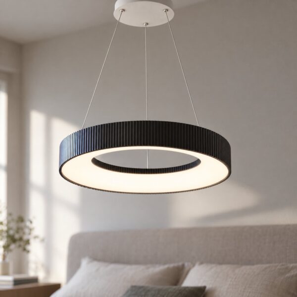 008 Pendant Light 3CCT – Black & White, Ø400mm - close-up detail