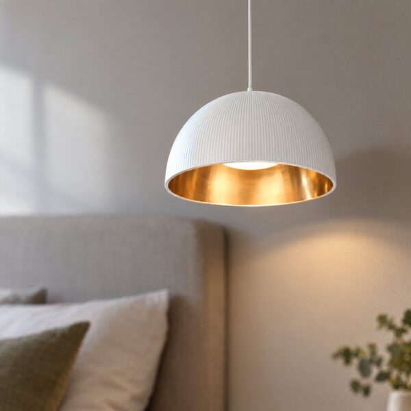 9108 Pendant Light 3CCT – White & Gold, Ø300mm - close-up detail