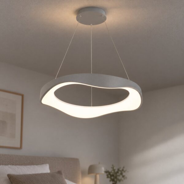 8039 Fourth Wave Pendant Light 3CCT – Grey, Ø400mm - close-up detail